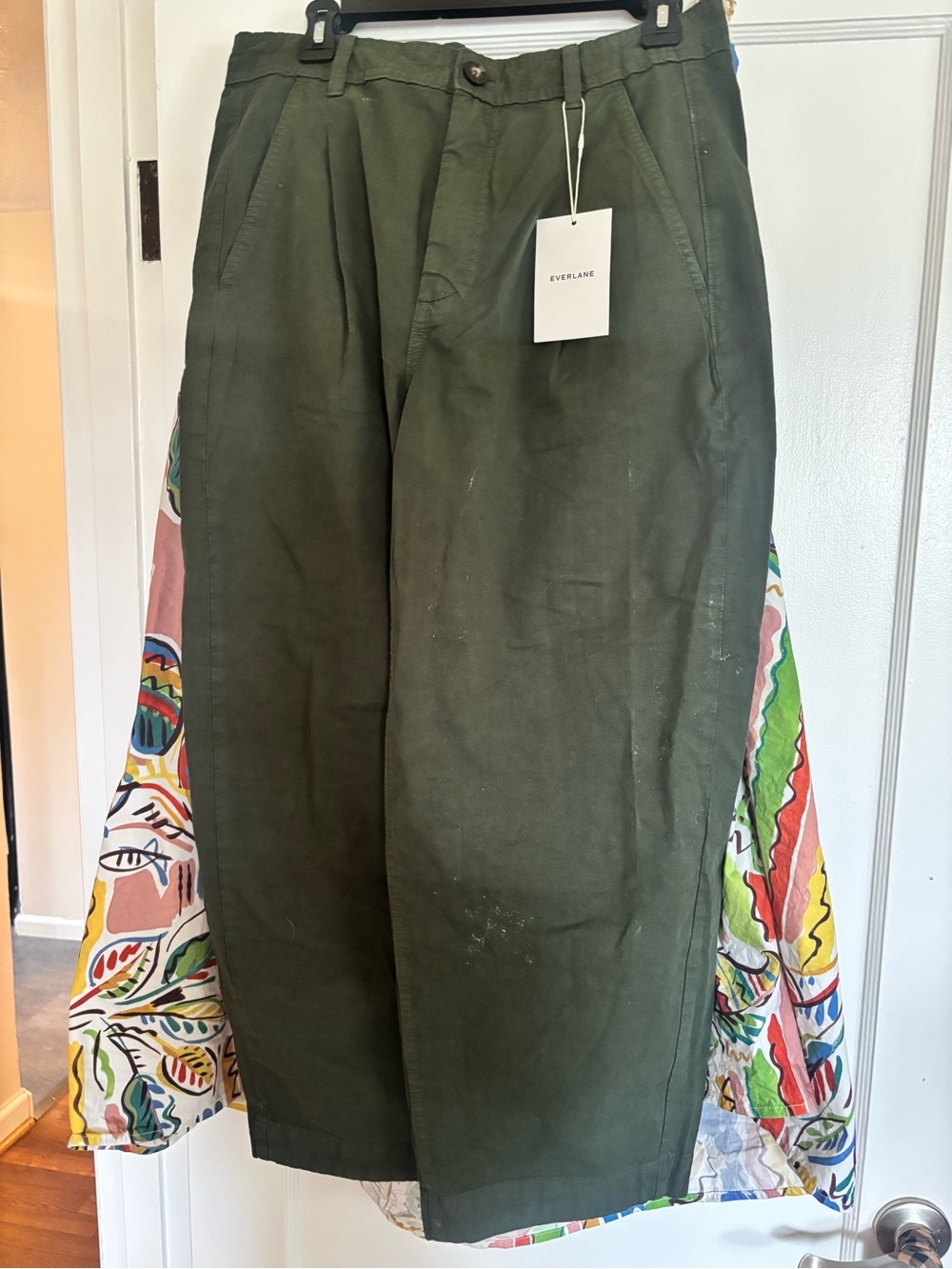 Everlane Olive Green Wide Leg Pants
